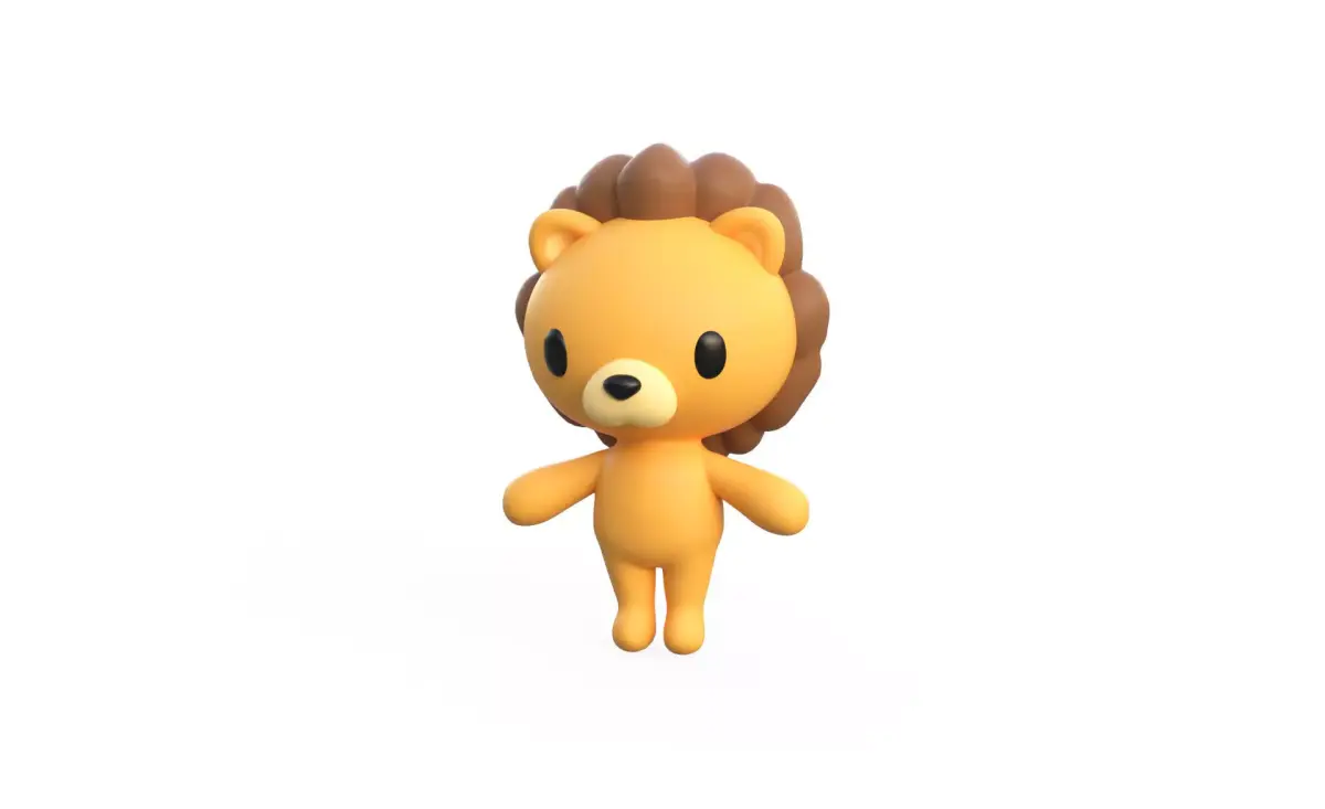 Little animal cute - Lion cute - Character008 Low-poly 3D model