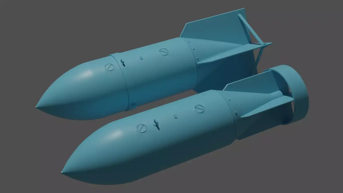 Luftwaffe WWII Bombs and Crates 3D print model