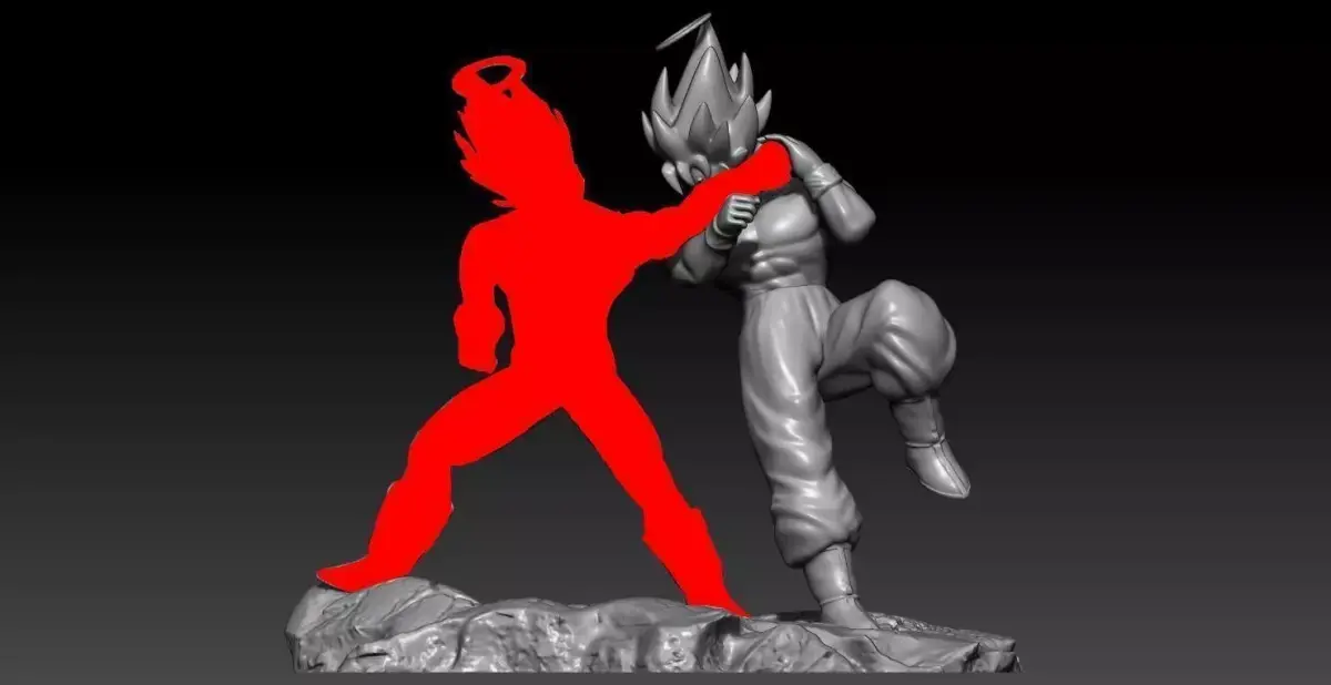 Goku VS Vegeta first part Goku 3D print model