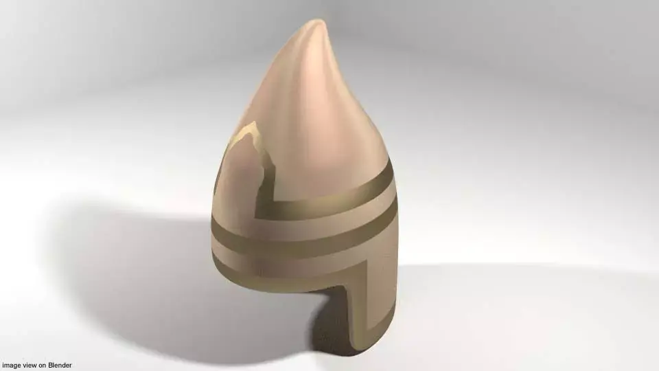 Ancient Combat Helmet - Assyrian Conical 3D model