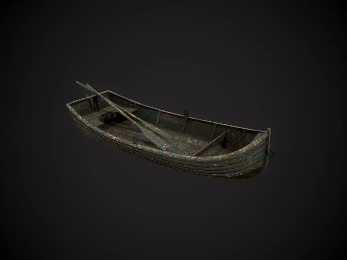 Row Boat 3D model get