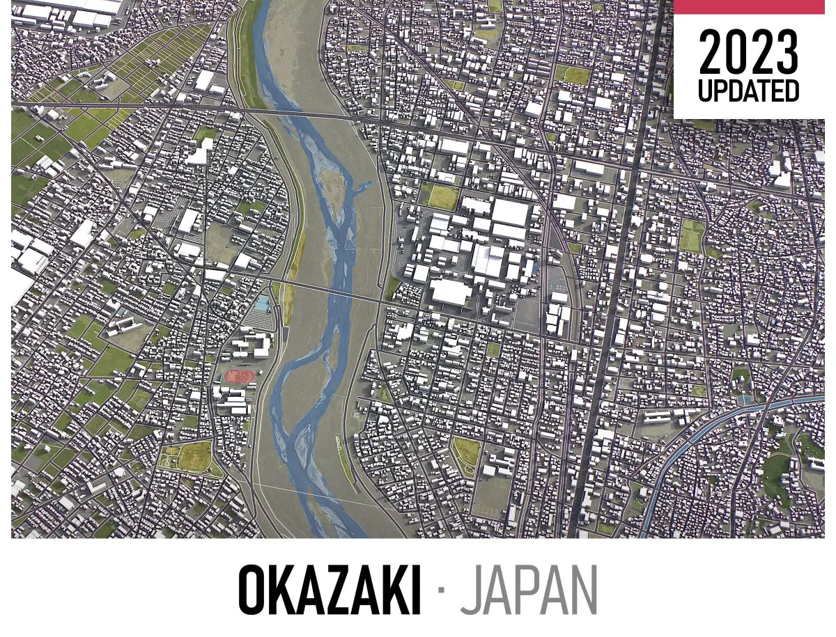 Okazaki Low-poly 3D model