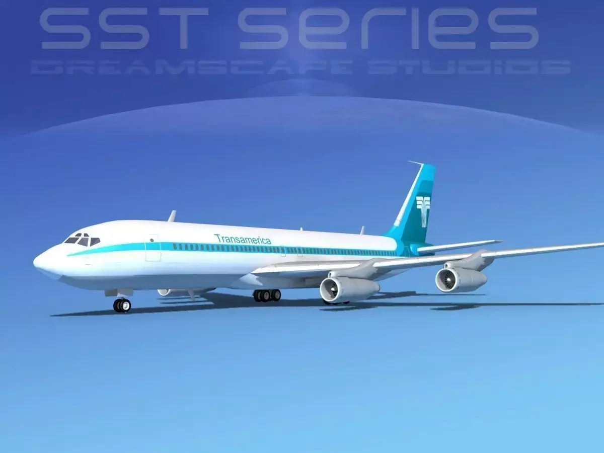 Boeing 707-320 SS Transamerica 3D model