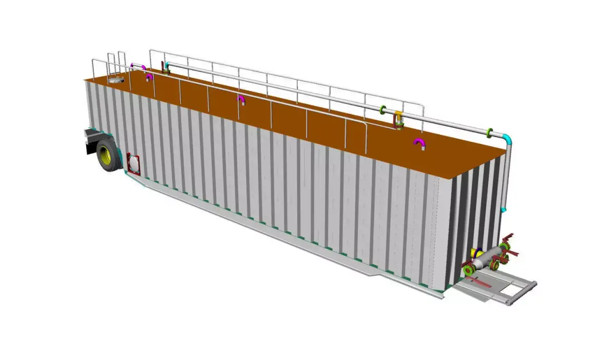 Frac Tank 80m3 Free 3D model