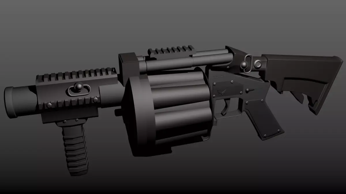 GrenadeLauncher gun Low-poly 3D model