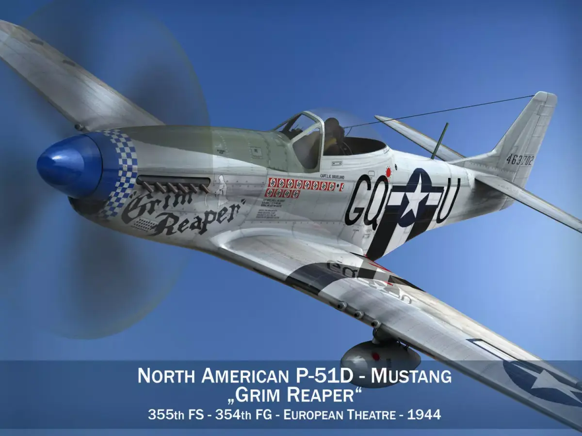 North American P-51D Mustang - Grim Reaper 3D model