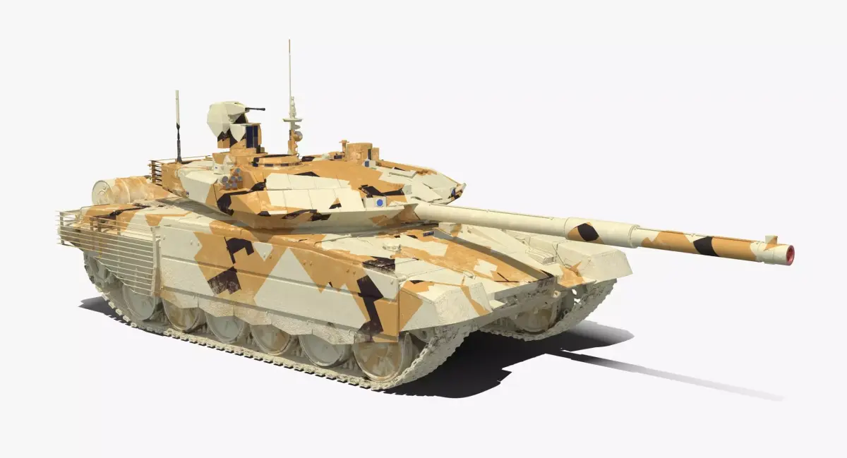 T-90 MS Desert Dirt Low-poly 3D model
