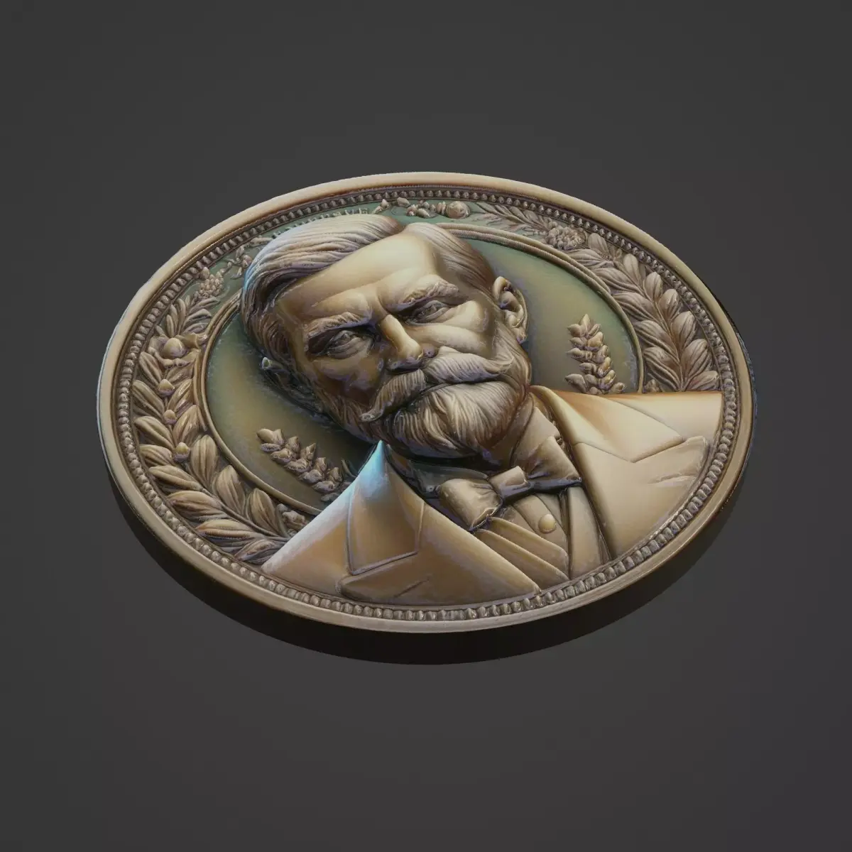 Louis Pasteur Medallion 3D print model buy