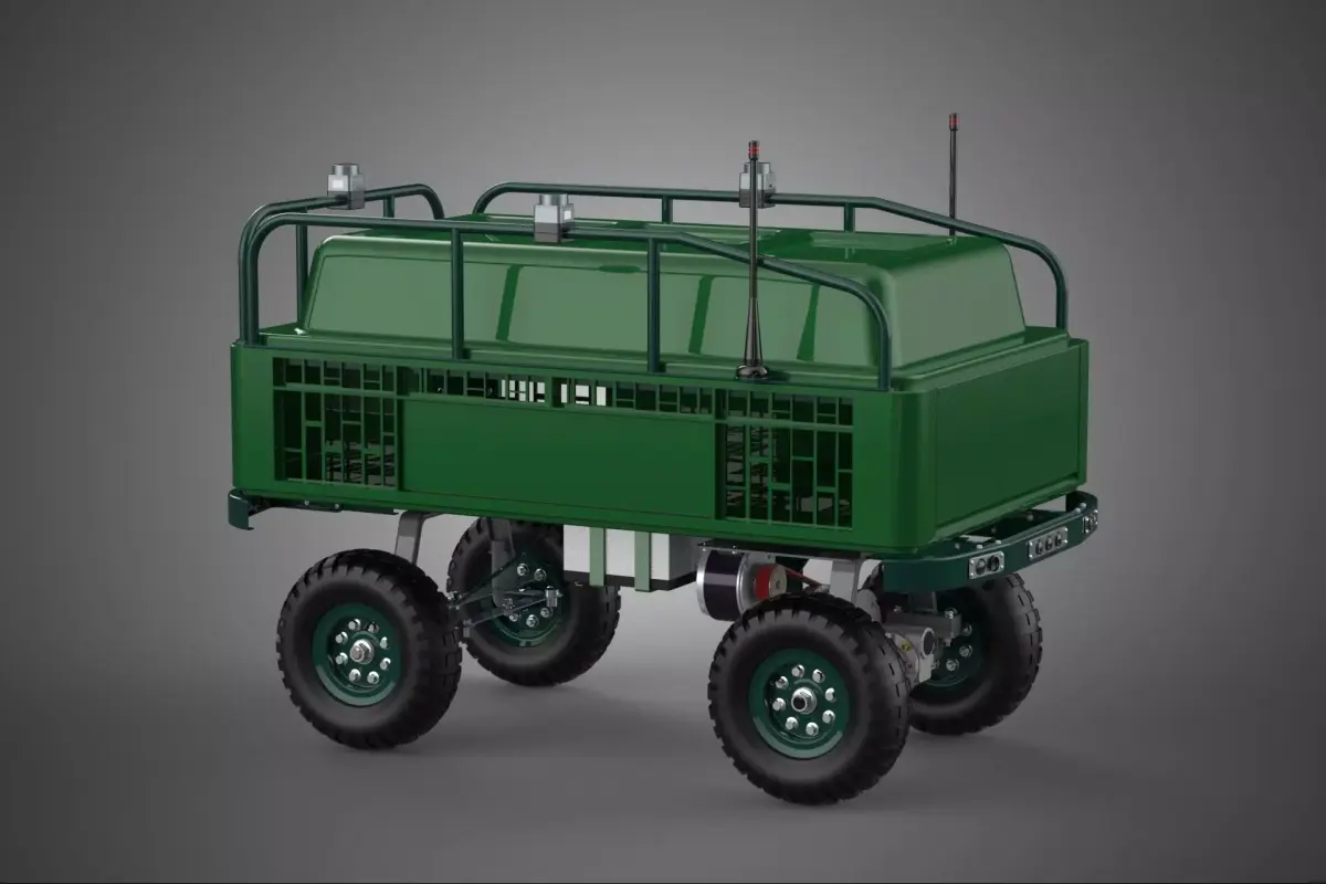 AUTONOMOUS TACTICAL GREEN MILITARY ARMY UNMANNED GROUND VEHICLE 3D model
