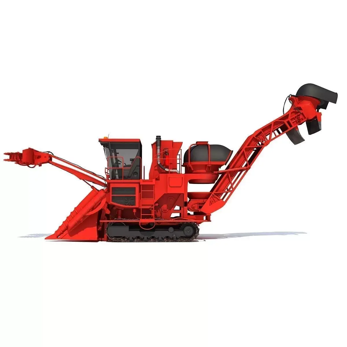 Red Sugar Cane Harvester 3D model