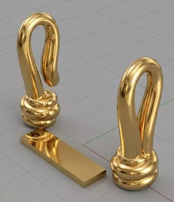 S Hook Clasp for Bracelet with Engravable 3D print model