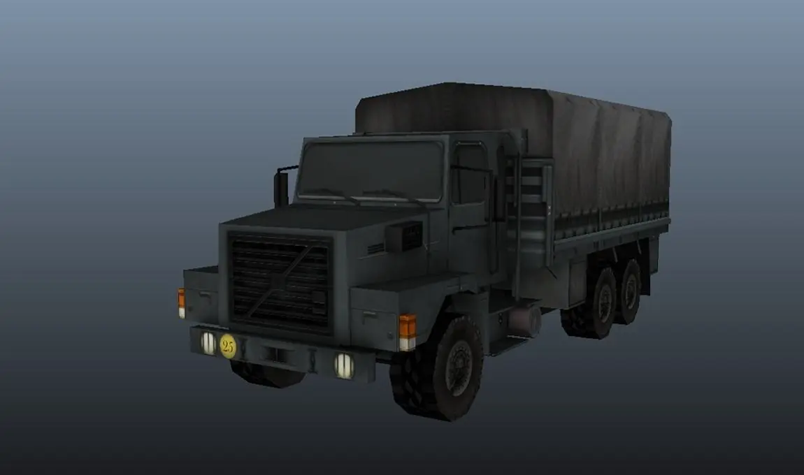 Army Truck Low-poly 3D model