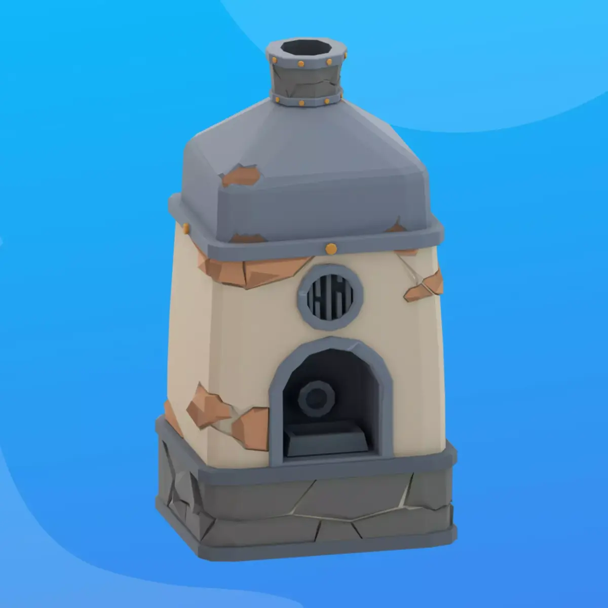 Lowpoly Furnace Free 3D model