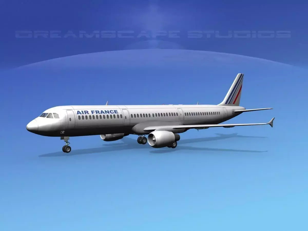 Airbus A321 Air France 3D model purchase