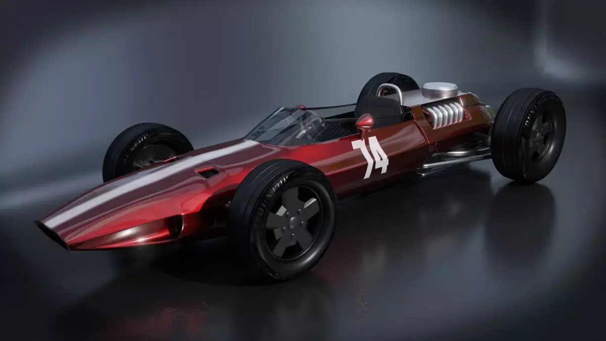 Classic Formula 1 Racing Car Free low-poly 3D model