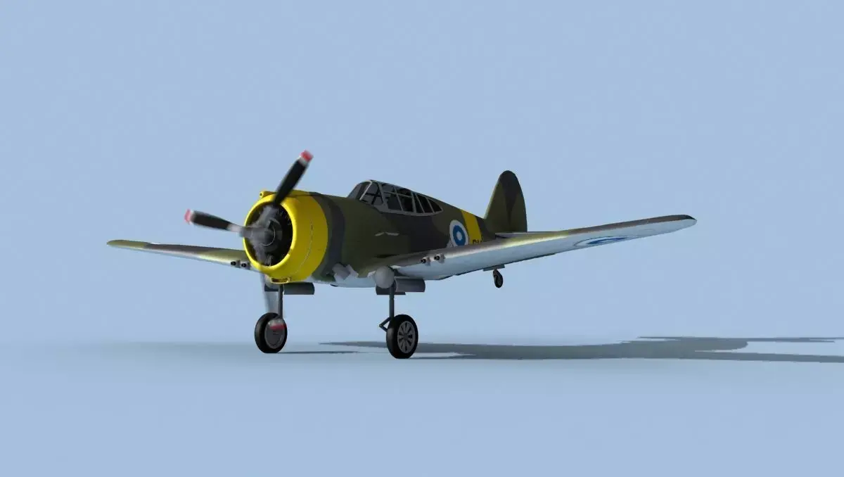 Curtiss H-75C Mohawk Finland 3D model