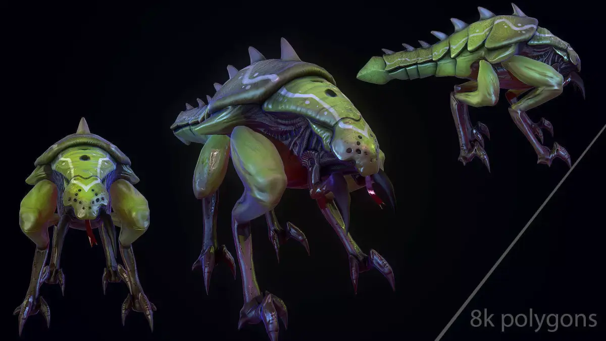 Handpainted Mmorpg monster Low-poly 3D model