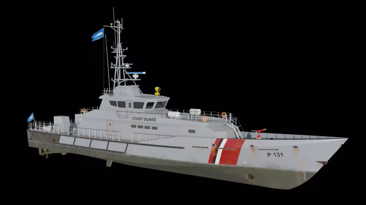 Stan Patrol Boat Low-poly 3D model