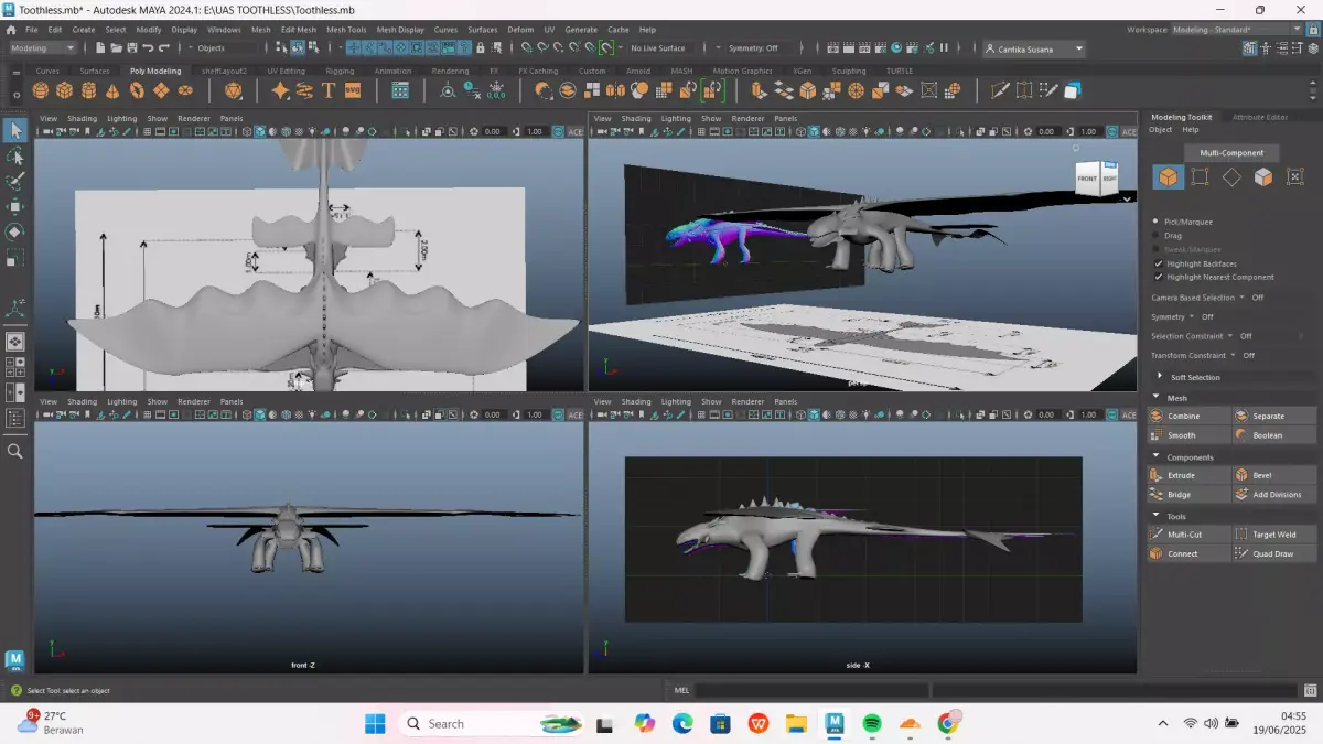 Toothless modeling 3D model
