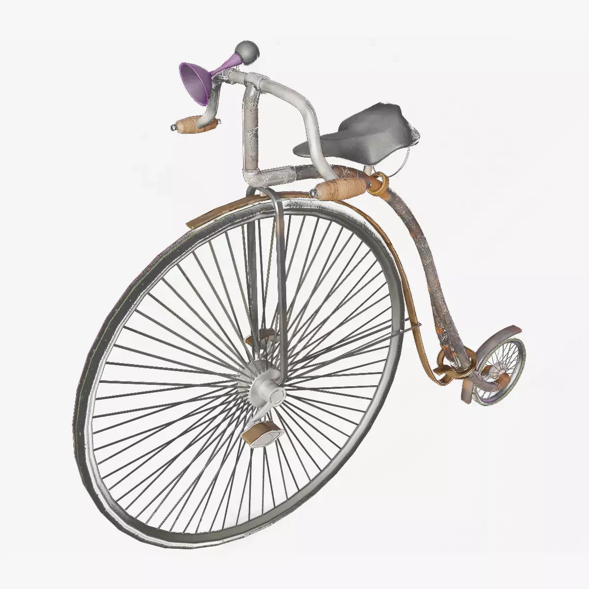 Penny Farthing Bicycle Low-poly 3D model