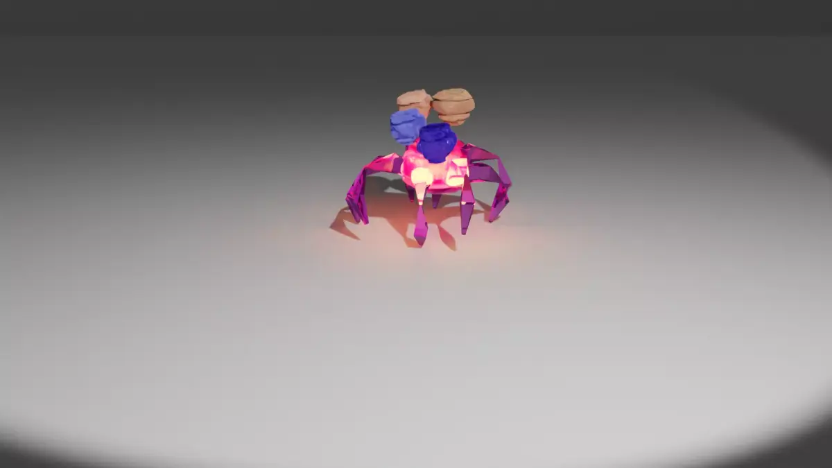 8 Legged Creature Rigged Low-poly 3D model