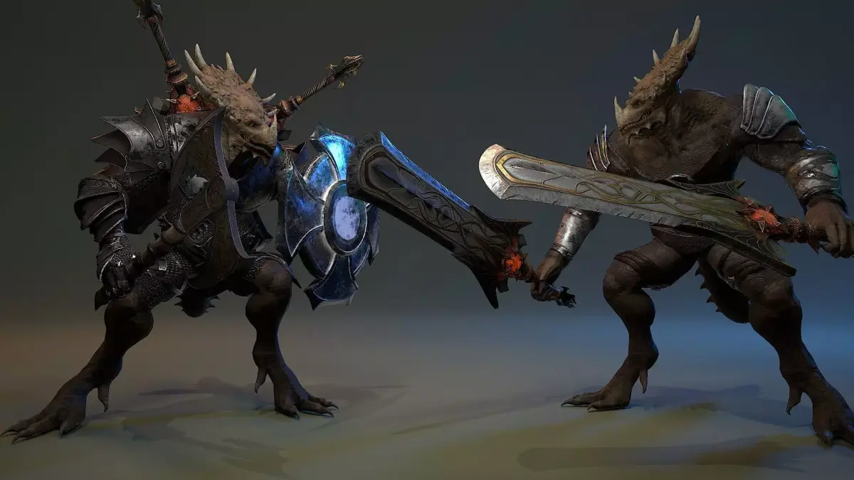 Dinosaur Knight Low-poly 3D model
