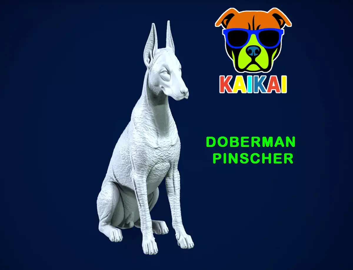 Dobermann - Doberman Pinscher model - 3D PRINT 3D print model