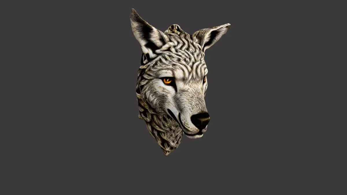 Animal Head Low-poly 3D model 39