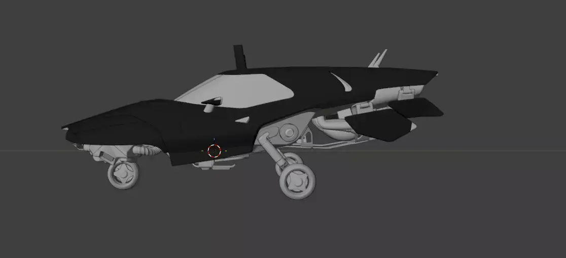 Futurex Sci-Fi Future Concept Cyberpunk Car Low-poly 3D model