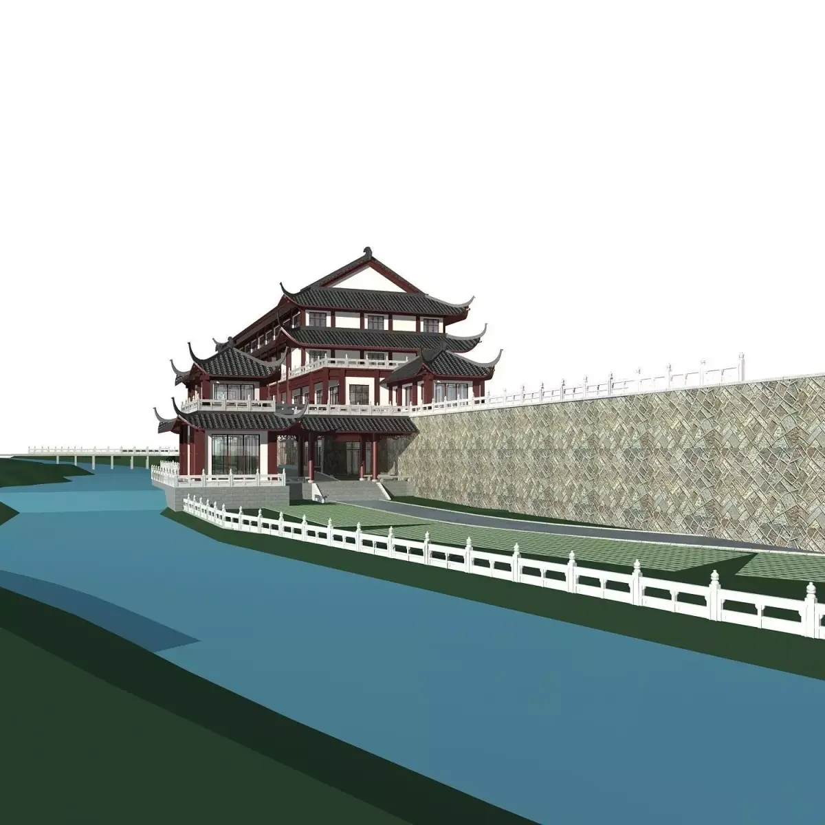 Chinese Style Architecture 3D model 44