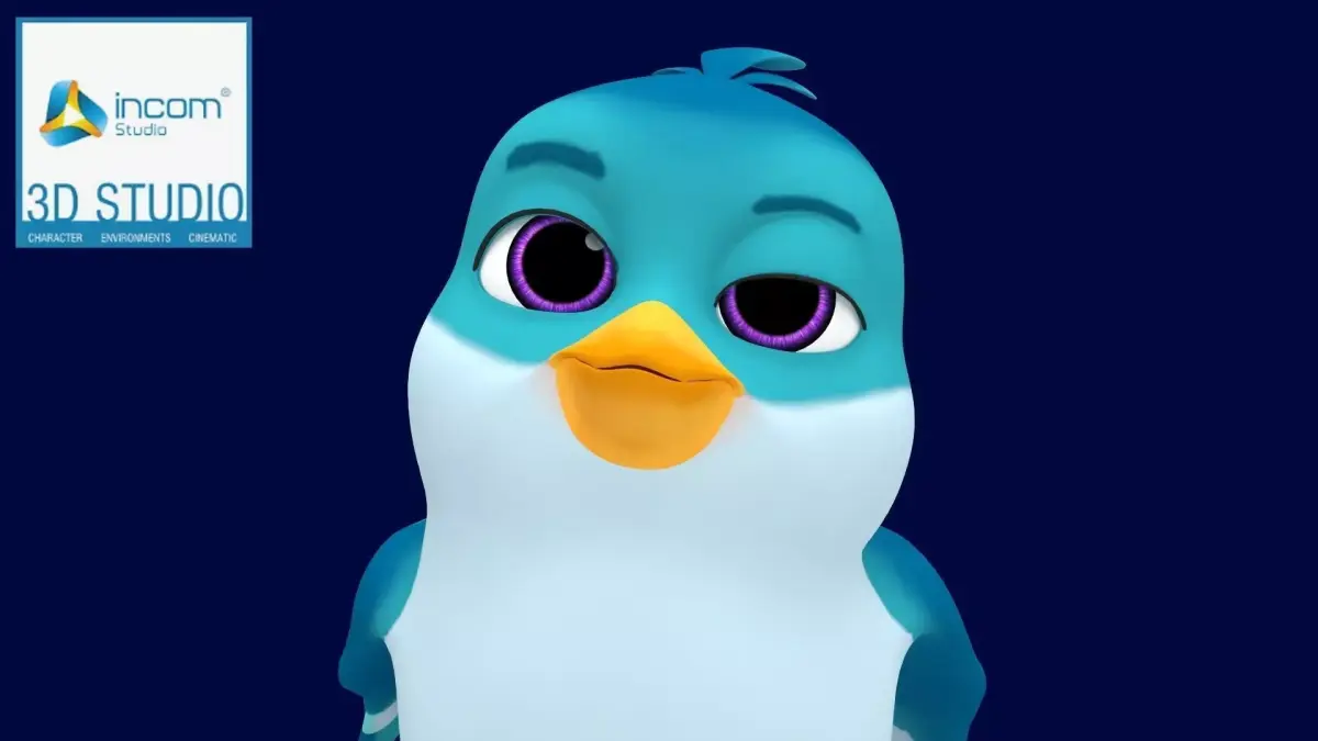 Asset - Cartoons - Character - Sparrow - Hight Poly Low-poly 3D model