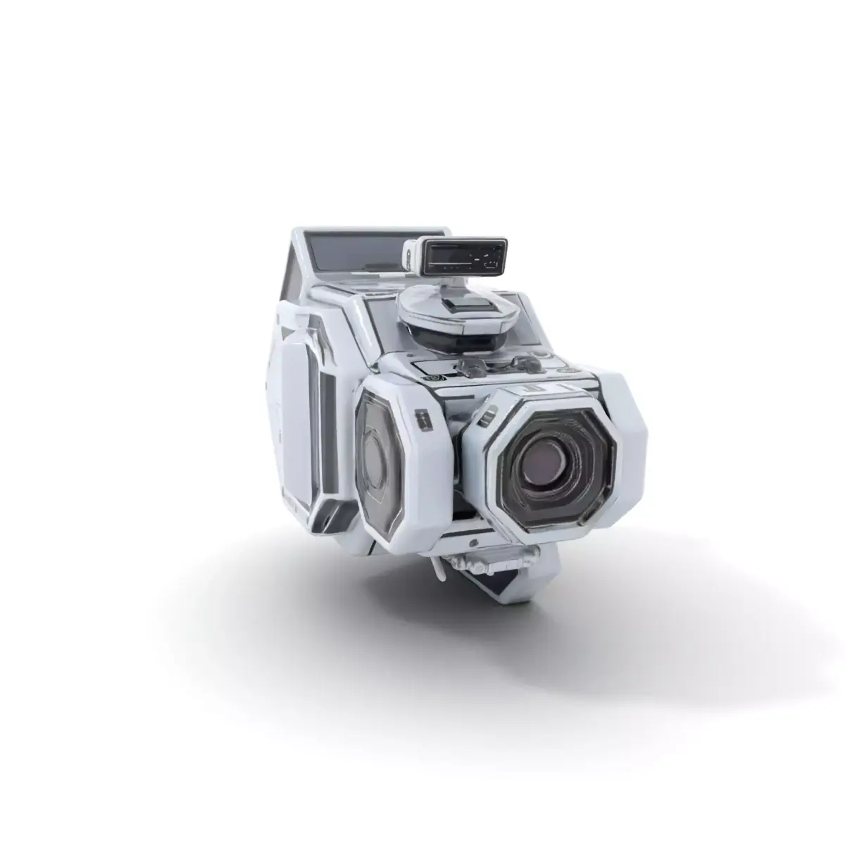 Futuristic Surveillance Camera model pack Low-poly 3D model