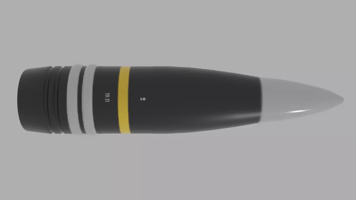88mm Japanese HE-TF Low-poly 3D model