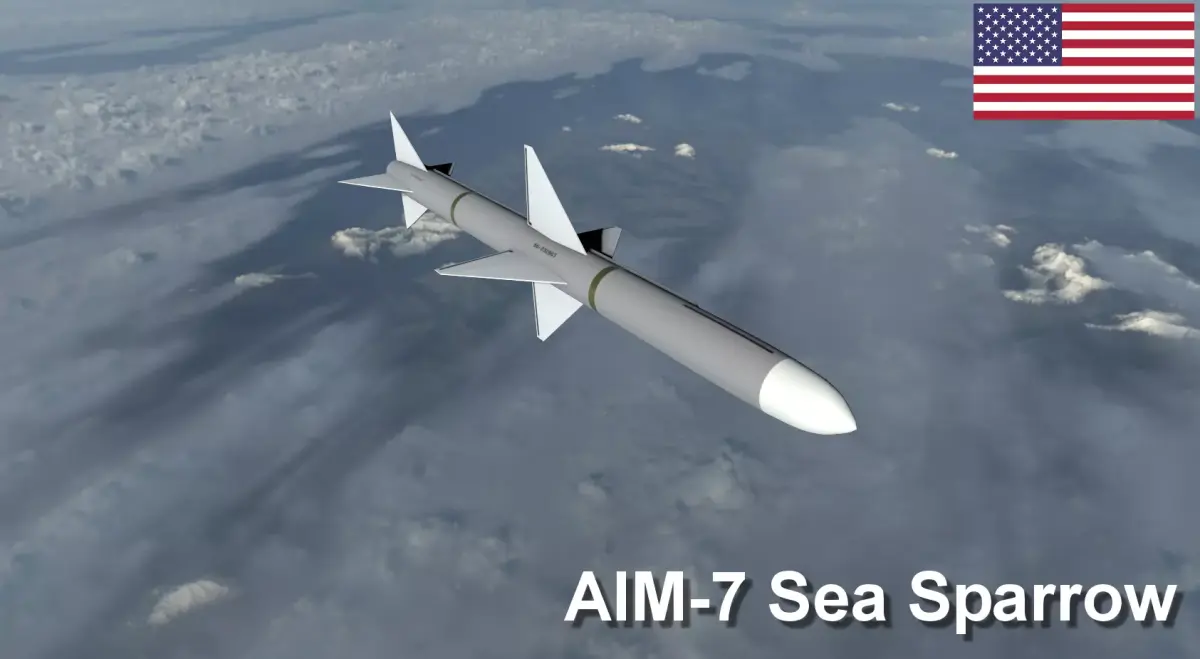 AIM-7 Missile Low-poly 3D model