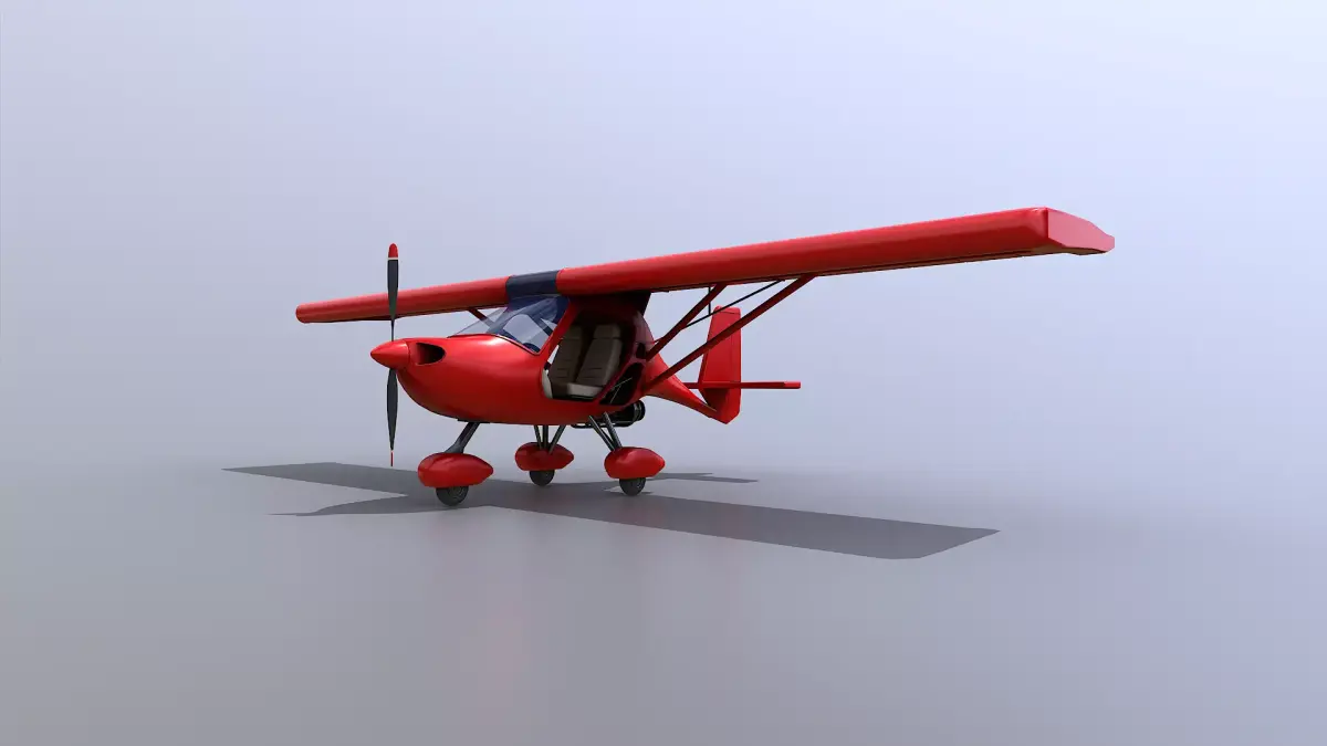 Ultralight Aircraft Low-poly 3D model