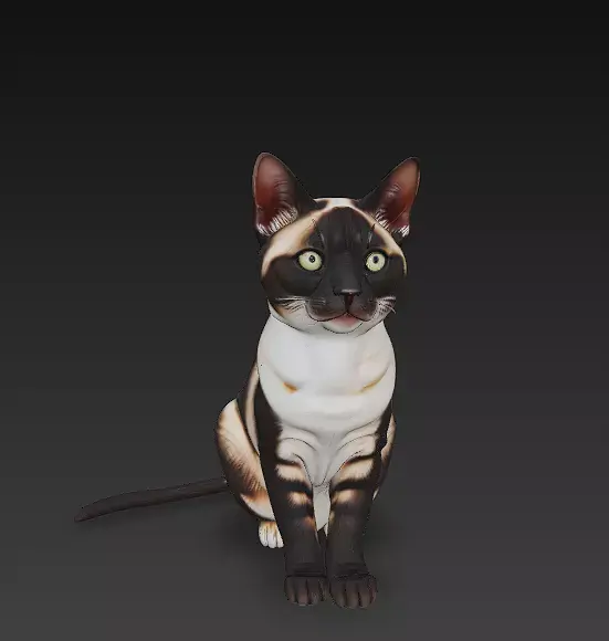 Cat Realistic 3D Model Basic - Low Poly Realistic Low-poly 3D model buy