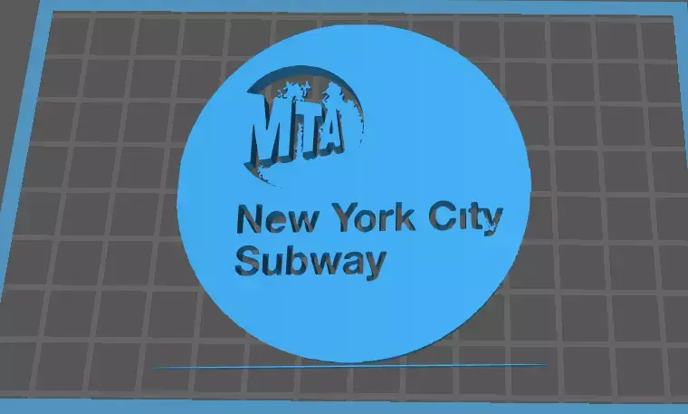 NYC MTA Subway sign Free 3D print model