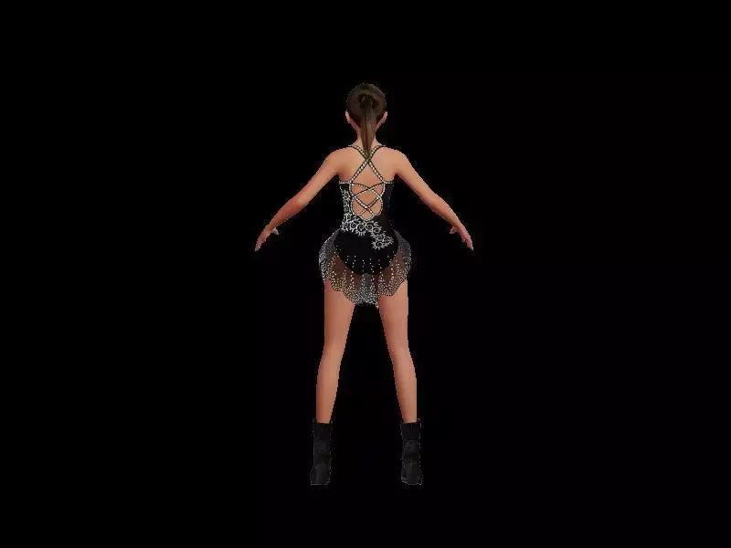 Female  character pack Low-poly 3D model
