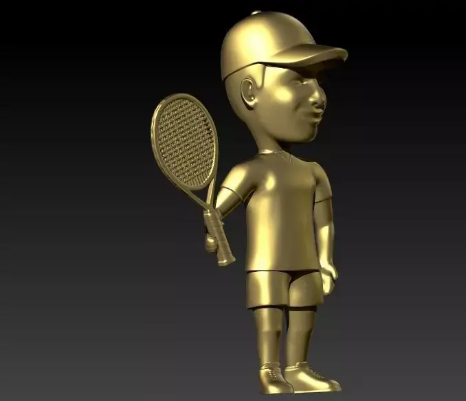 male Tennis Player Pendant 3D print model