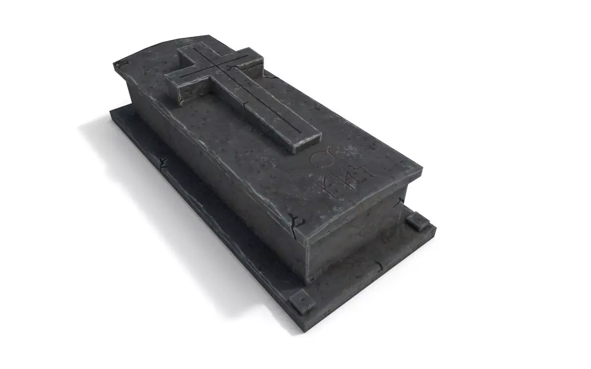 Grave 4 Low-poly 3D model