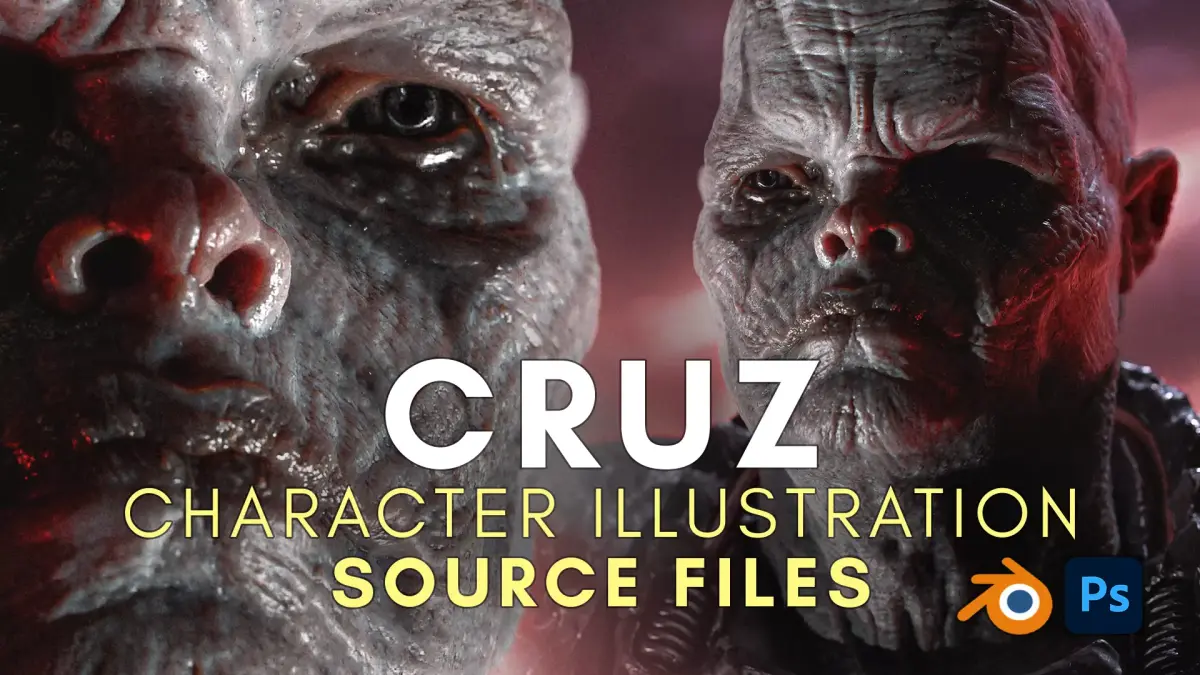 Cruz Character Illustration Source Files Free 3D model