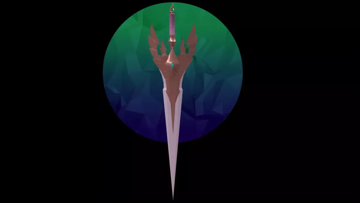Fantastic Sword Game Ready free Free low-poly 3D model