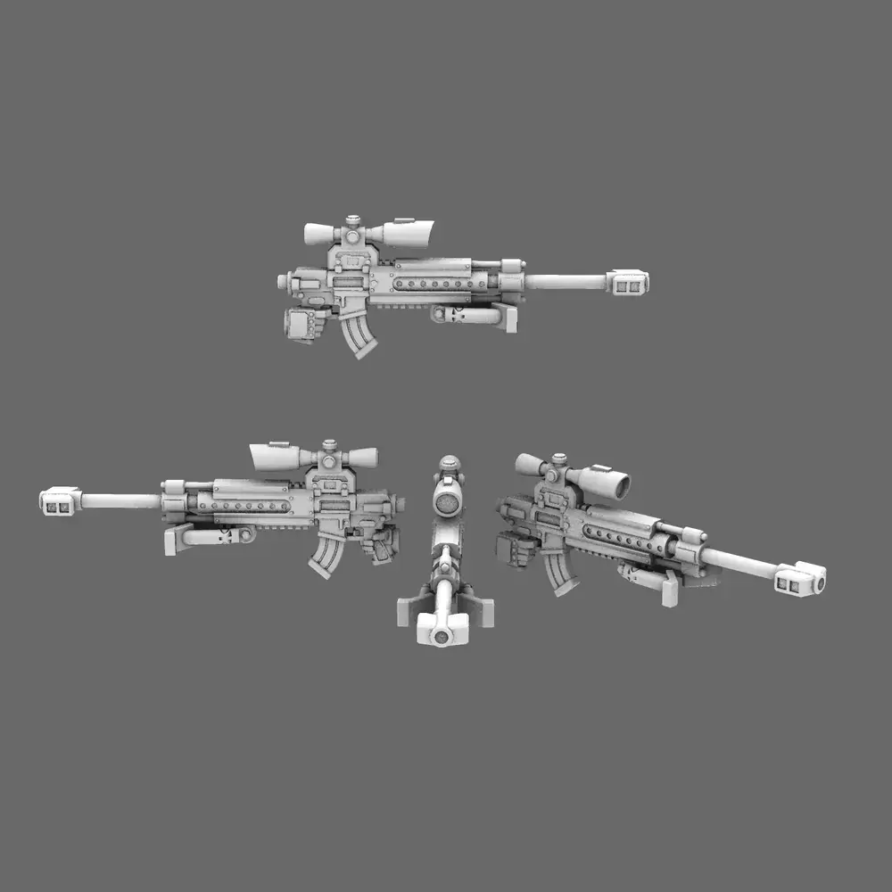 Space Knights AR Style Sniper Rifle RIGHT 3D print model