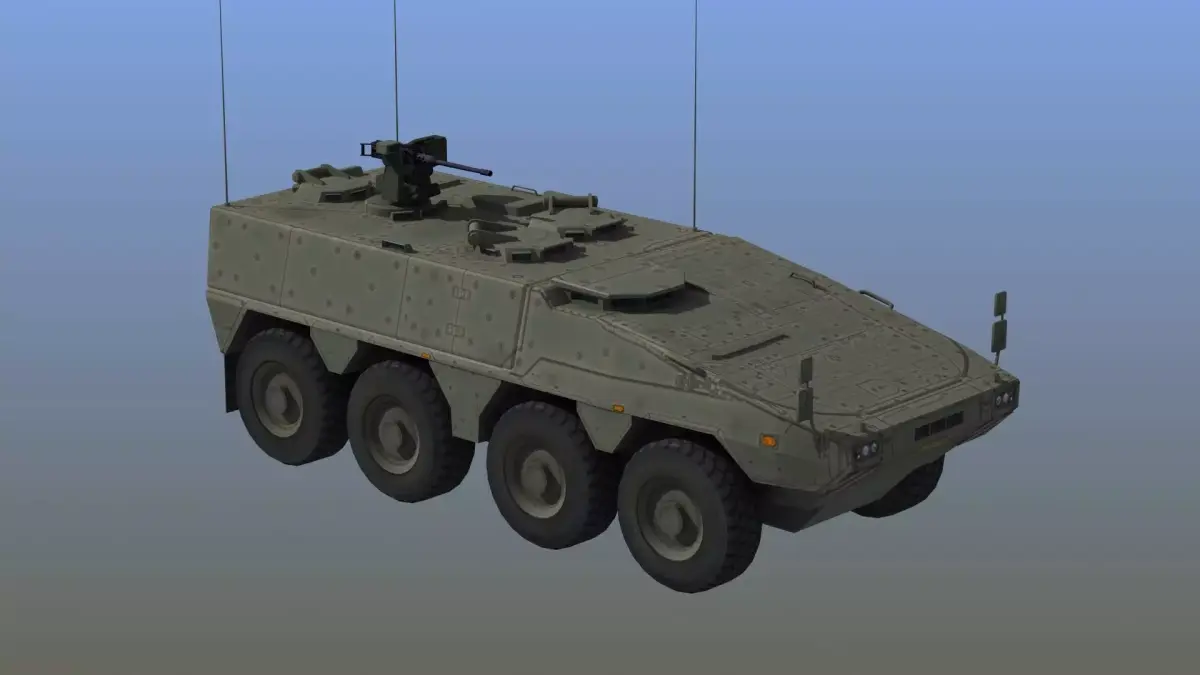 Boxer IFV LOD1 Low-poly 3D model