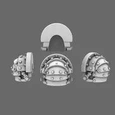 Space Knights V1 Exterminator Shoulder Pads Type C 3D print model