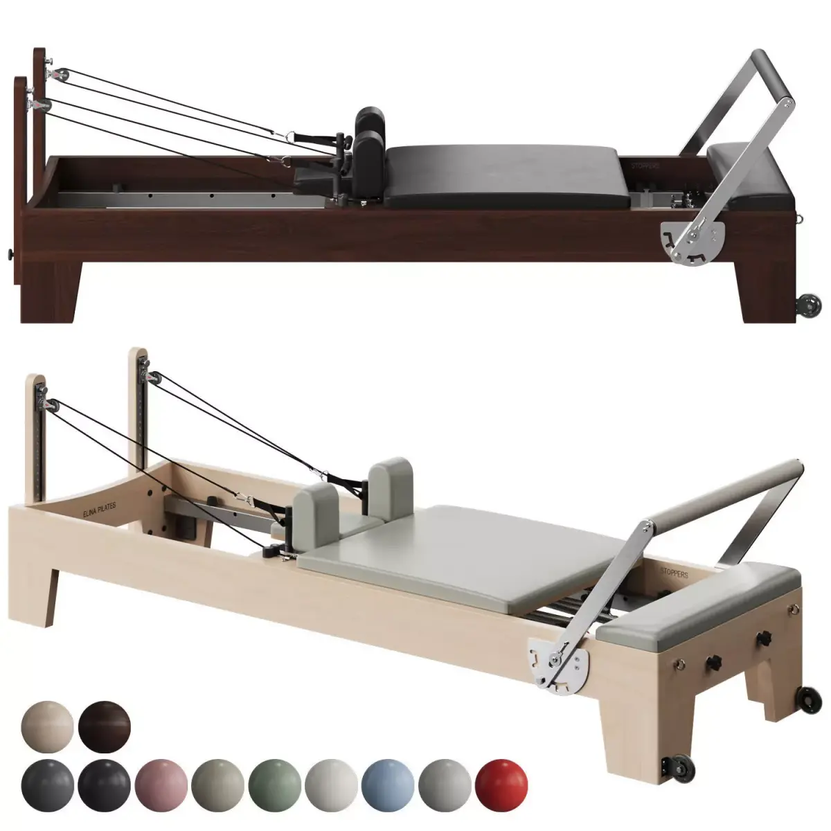Elina Elite Reformer Pilates Machine 3D model