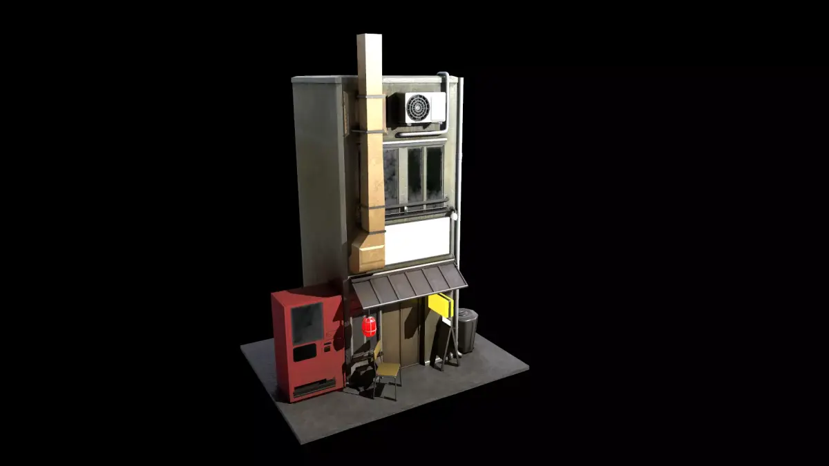 Japanese House Low-poly 3D model