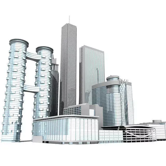 11 Achitectural Building Set  3D model