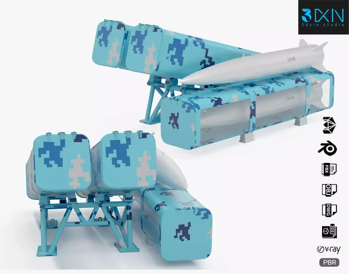 CM-401 Chinese Anti-Ship Ballistic Missile 3D model