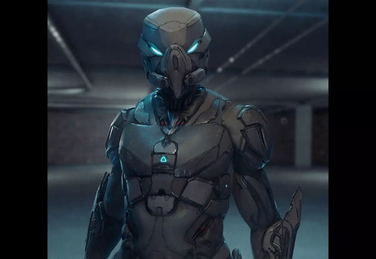 Robot Soldier  Low-poly 3D model